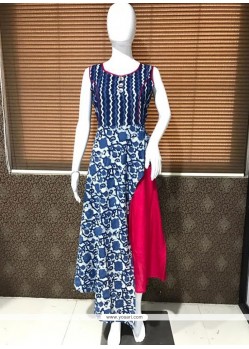 Sonorous Navy Blue Party Wear Kurti