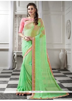 Sensational Green Classic Designer Saree