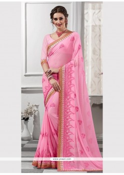 Simplistic Pink Classic Saree