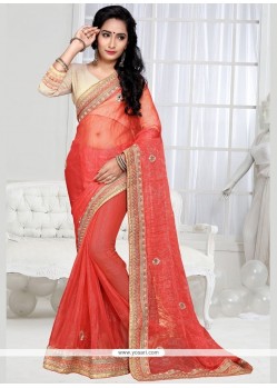 Prominent Patch Border Work Designer Saree