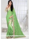 Hypnotic Embroidered Work Shimmer Georgette Designer Saree