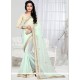 Exceptional Sea Green Designer Saree