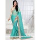 Imposing Shimmer Georgette Resham Work Designer Saree