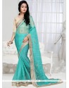 Imposing Shimmer Georgette Resham Work Designer Saree