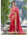 Glitzy Faux Chiffon Lace Work Casual Saree