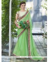 Prime Print Work Green Casual Saree