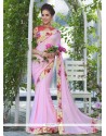 Capricious Pink Casual Saree