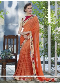 Exotic Orange Casual Saree