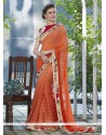 Exotic Orange Casual Saree