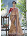 Conspicuous Beige Casual Saree