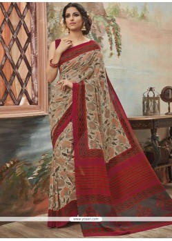 Whimsical Beige Casual Saree