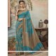 Striking Art Silk Blue Casual Saree