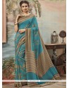 Striking Art Silk Blue Casual Saree