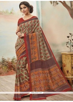 Cute Peach Casual Saree