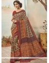 Cute Peach Casual Saree