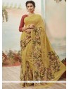 Dilettante Art Silk Yellow Casual Saree