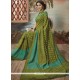 Imperial Green Print Work Casual Saree