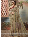 Lively Art Silk Beige Print Work Casual Saree