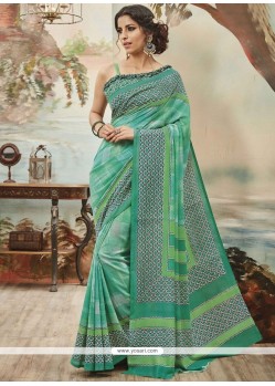 Distinguishable Print Work Art Silk Casual Saree