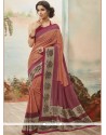 Picturesque Print Work Art Silk Casual Saree