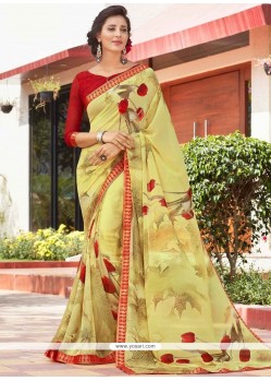 Dashing Print Work Casual Saree