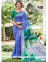 Praiseworthy Weight Less Blue Casual Saree