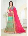 Majestic Resham Work Art Silk A Line Lehenga Choli