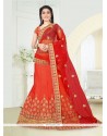 Excellent Art Silk Resham Work A Line Lehenga Choli