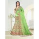 Nice Embroidered Work Green A Line Lehenga Choli