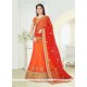 Chic Art Silk Orange A Line Lehenga Choli