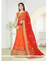 Chic Art Silk Orange A Line Lehenga Choli