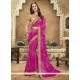 Royal Resham Work Pink Casual Saree