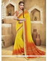 Ideal Georgette Yellow Casual Saree