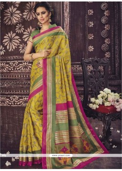 Engrossing Yellow Casual Saree