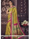 Engrossing Yellow Casual Saree