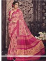 Gilded Art Silk Print Work Casual Saree