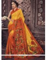 Tiptop Orange And Yellow Casual Saree