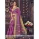 Print Art Silk Casual Saree In Pink