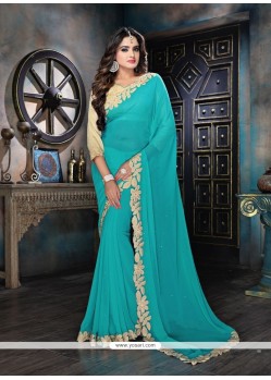 Lovely Art Silk Embroidered Work Designer Saree