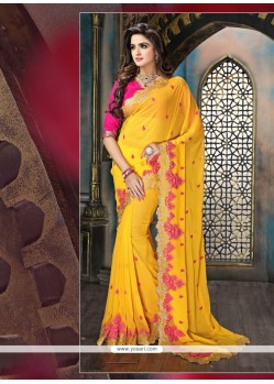 Festal Patch Border Work Art Silk Designer Saree