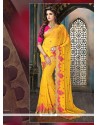 Festal Patch Border Work Art Silk Designer Saree