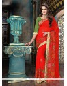 Sensational Red Designer Saree