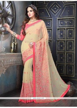 Fetching Art Silk Beige Designer Saree