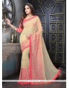 Fetching Art Silk Beige Designer Saree