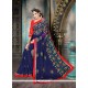 Chic Blue Designer Saree