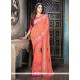 Modish Peach Designer Saree