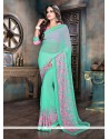 Exquisite Art Silk Patch Border Work Designer Saree