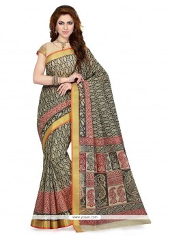 Gratifying Multi Colour Print Work Casual Saree