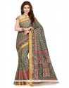 Gratifying Multi Colour Print Work Casual Saree