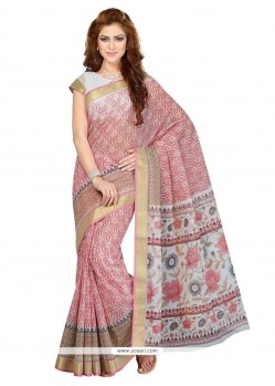 Dashing Cotton Multi Colour Print Work Casual Saree